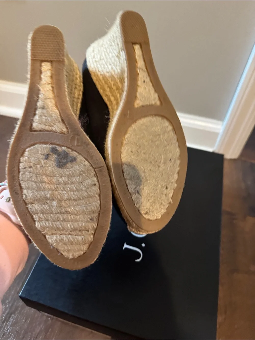 Women’s Black Espadrille Wedge